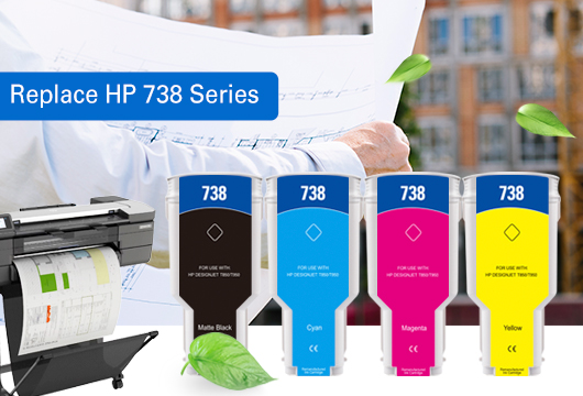 Remanufactured Ink Cartridges for HP DesignJet T850, T950 Series Printers