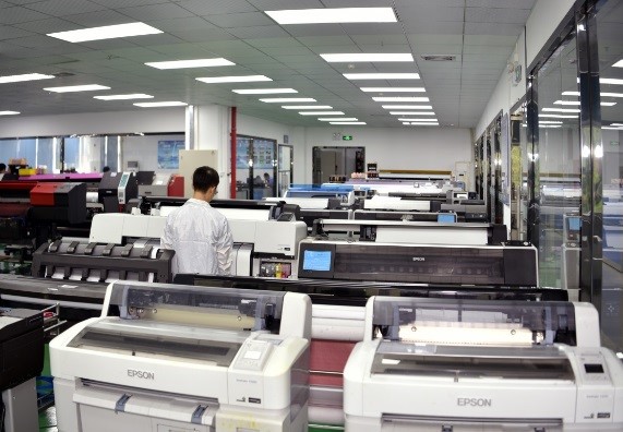 Over 3 million CNY will be invested annually in purchasing new wide format printers for R&D.