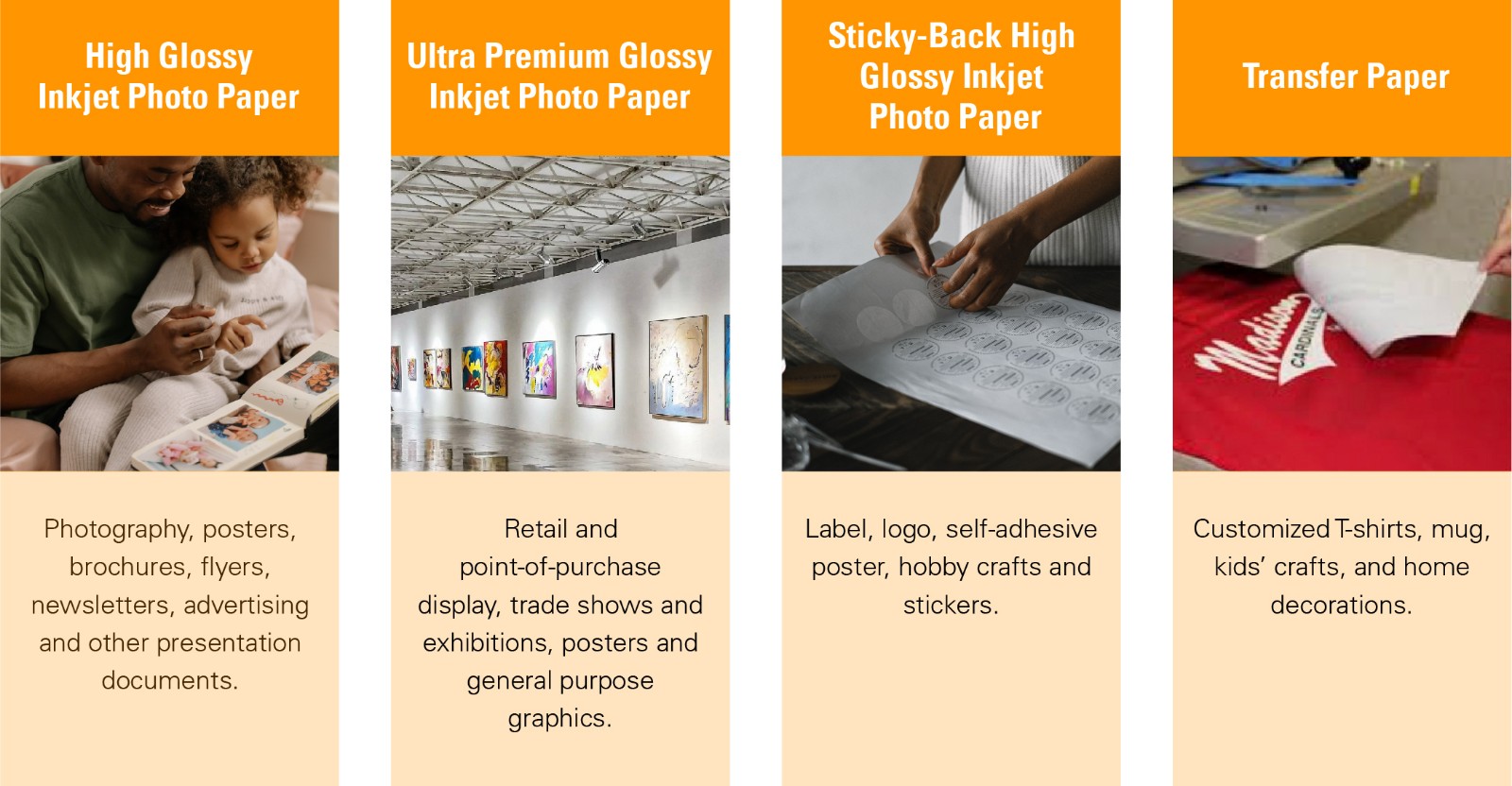 G&G photo paper is now available in a range of categories