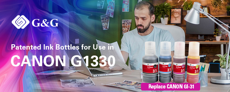 G&G Patented Ink Bottles for use in CANON G1330 series printers