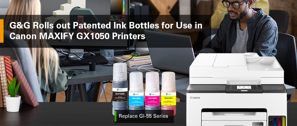 G&G Ink Bottles for Canon MAXIFY GX1050 and GX2050 MegaTank series printers