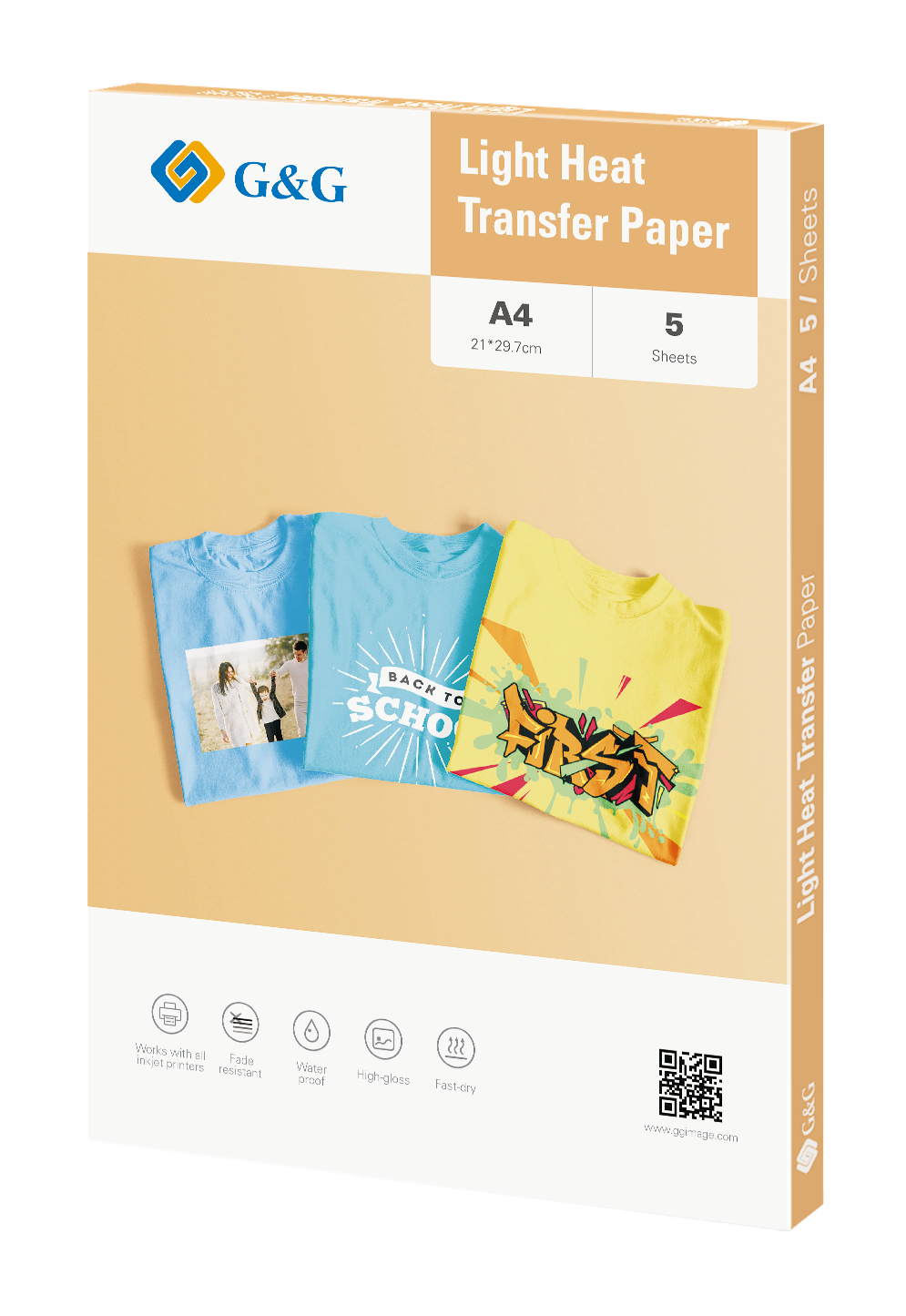 Light heat transfer paper