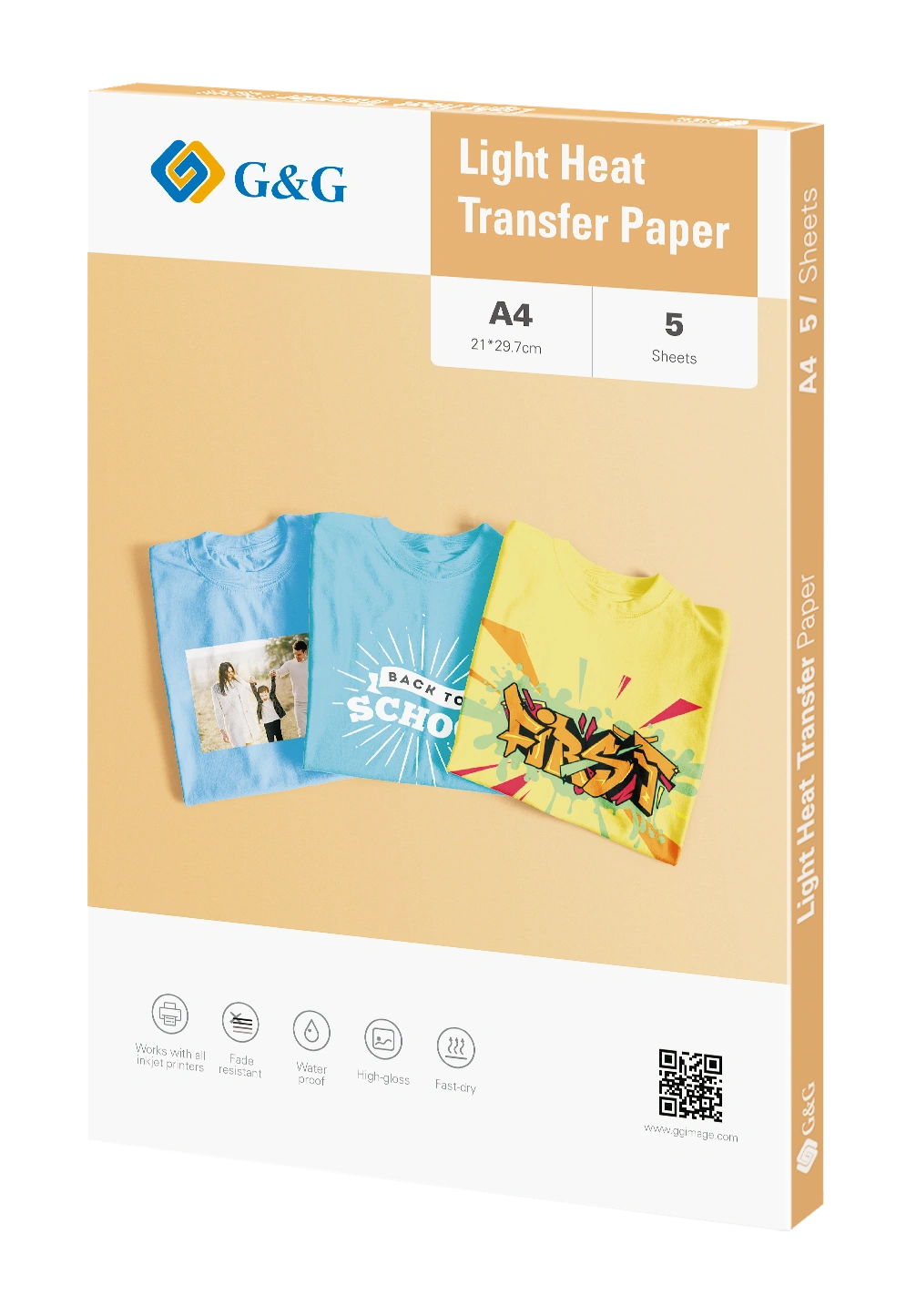 Light heat transfer paper