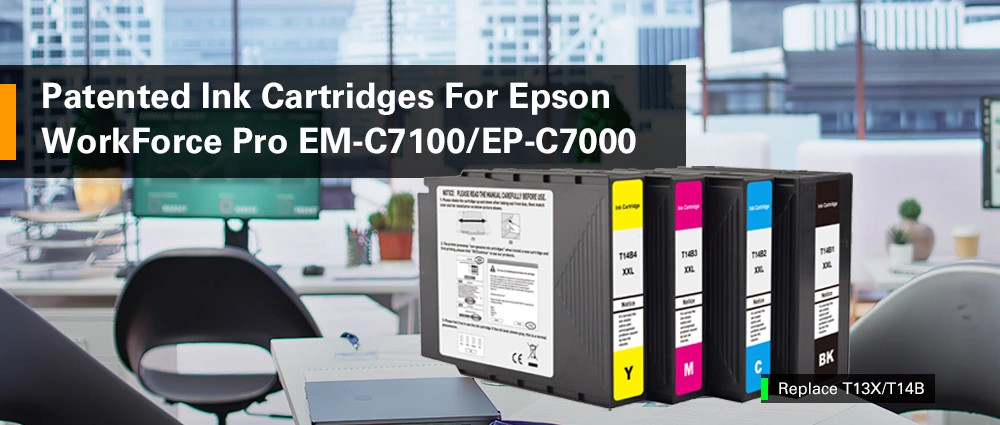 G&G Patented Ink Cartridges for Epson WorkForce Pro EM-C7100/EP-C7000